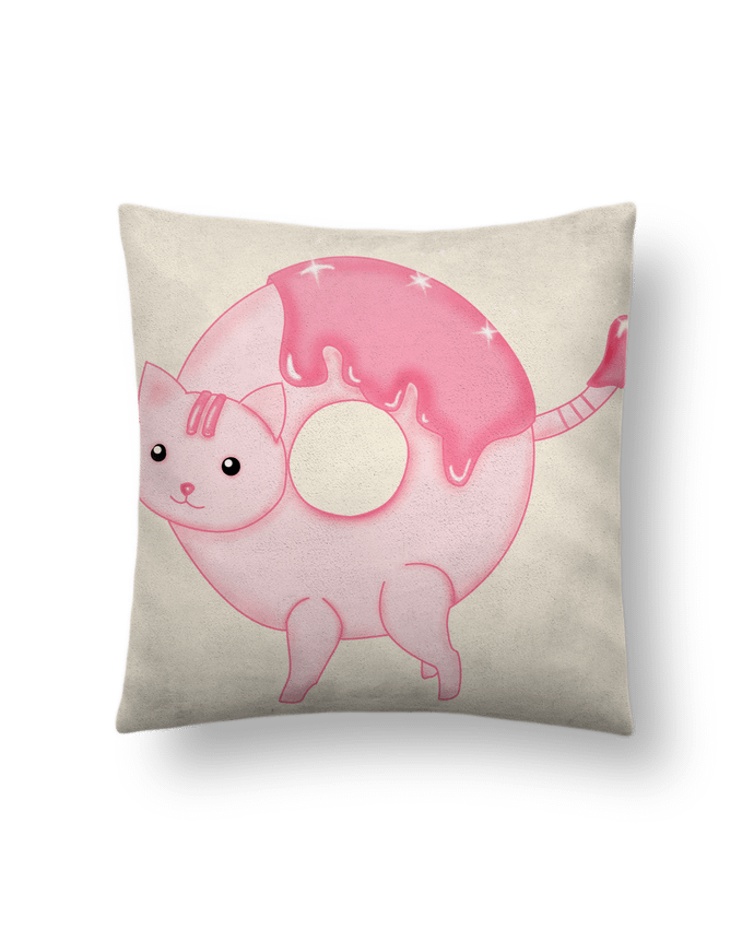 Cushion suede touch 45 x 45 cm Tasty Donut Cat by Thesoulofthedevil