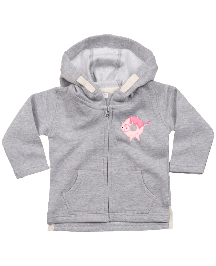 Hoddie with zip for baby Tasty Donut Cat by Thesoulofthedevil