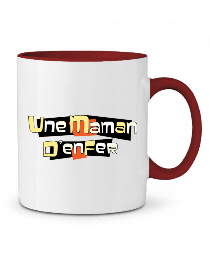 Mug bicolore Une maman d'enfer tunetoo