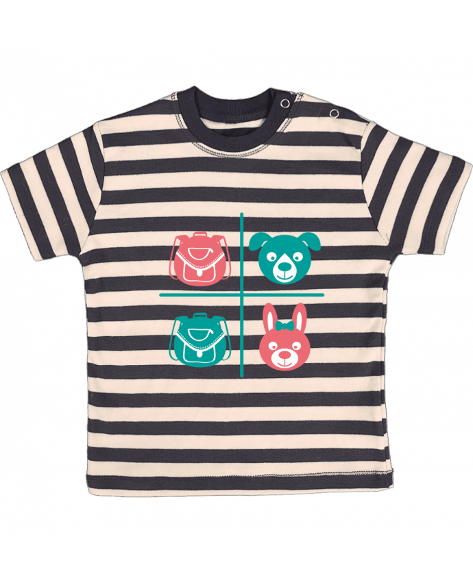 T-shirt baby with stripes school kids by TEYTO