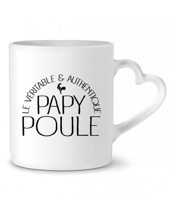 Mug coeur Papy Poule par Freeyourshirt.com