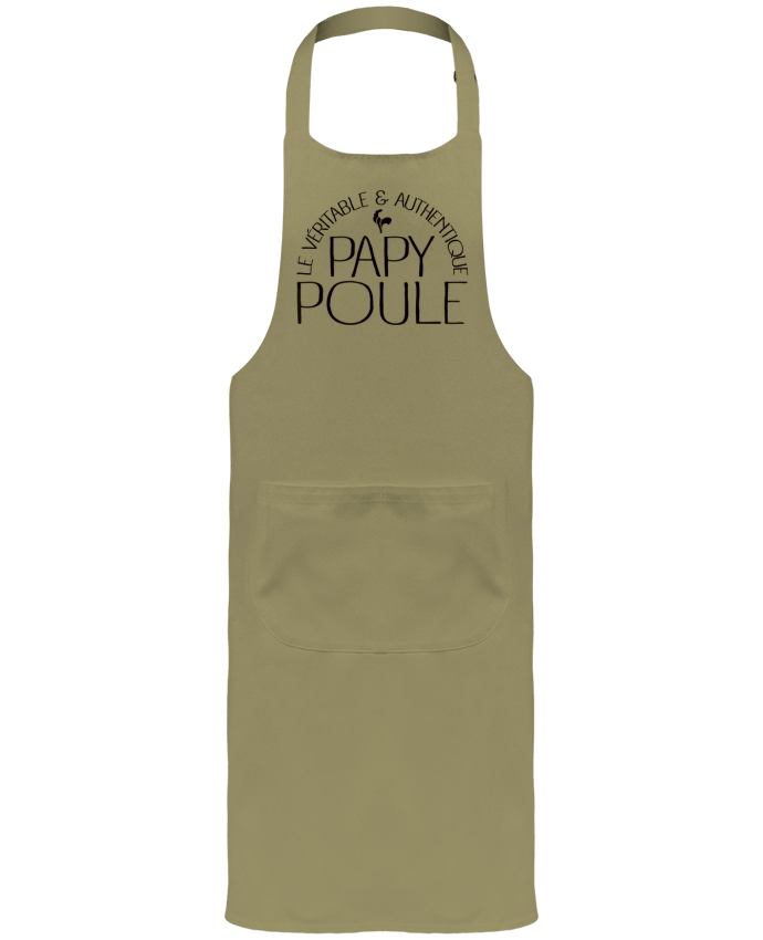 Garden or Sommelier Apron with Pocket Papy Poule by Freeyourshirt.com