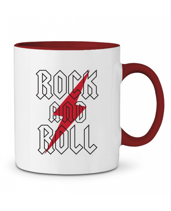 Taza Cerámica Bicolor Rock And Roll Freeyourshirt.com