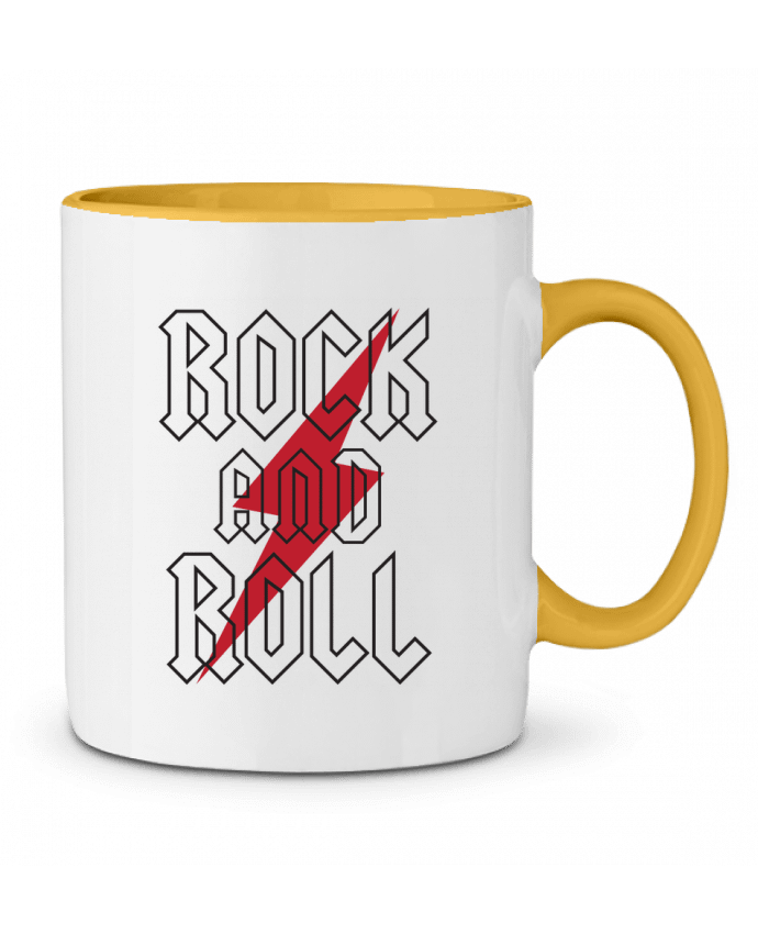 Taza Cerámica Bicolor Rock And Roll Freeyourshirt.com