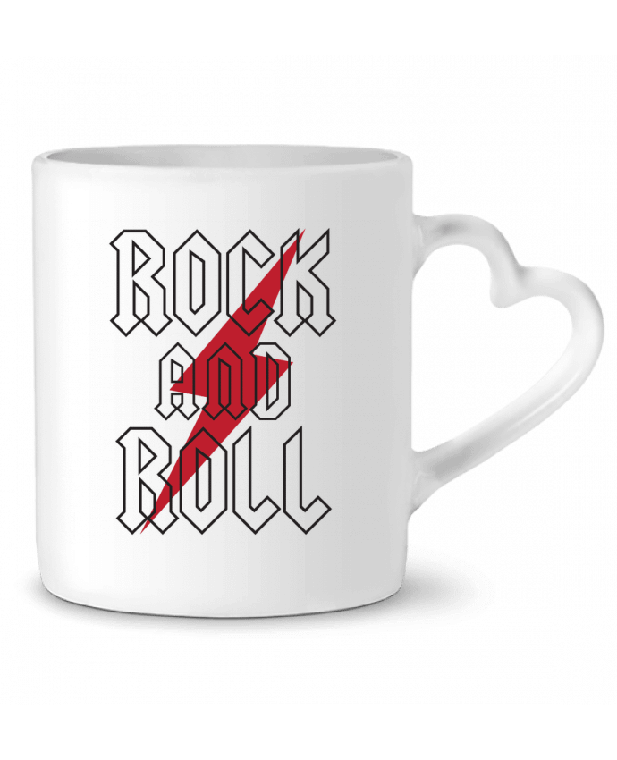 Taza Corazón Rock And Roll por Freeyourshirt.com