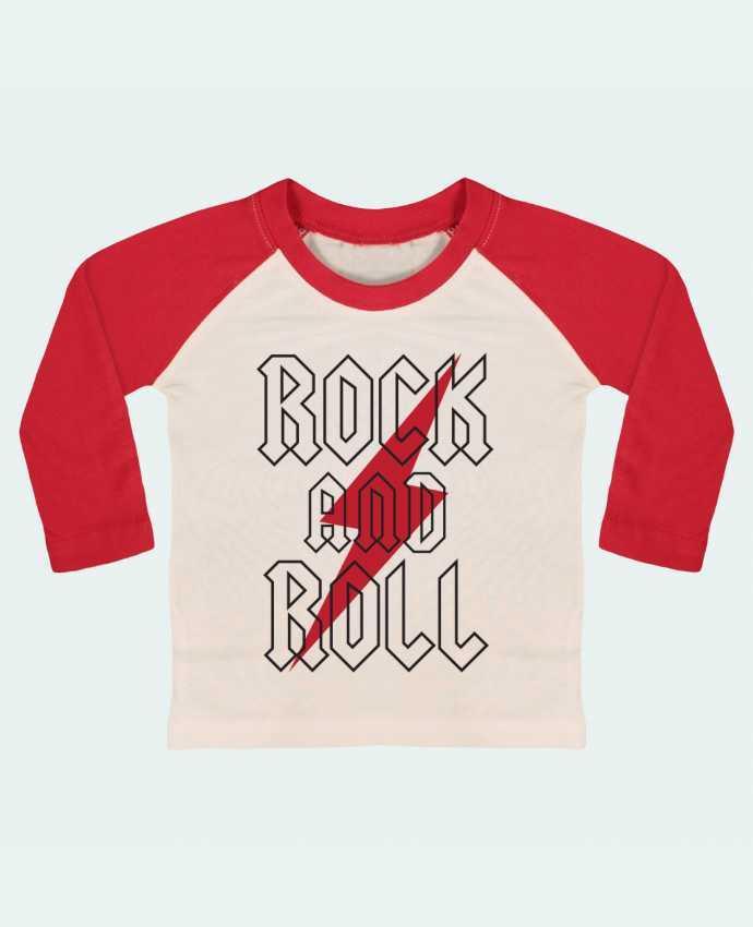 Tee-shirt Bébé Baseball ML Rock And Roll par Freeyourshirt.com