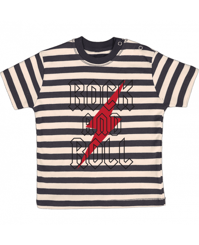 T-shirt baby with stripes Rock And Roll by Freeyourshirt.com