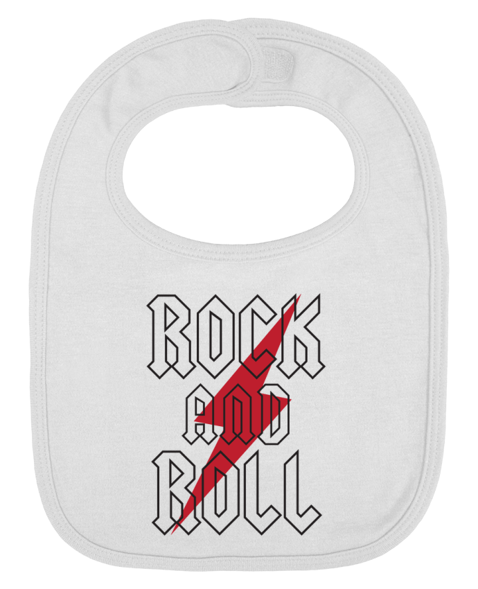 Baby Bib plain and contrast Rock And Roll by Freeyourshirt.com