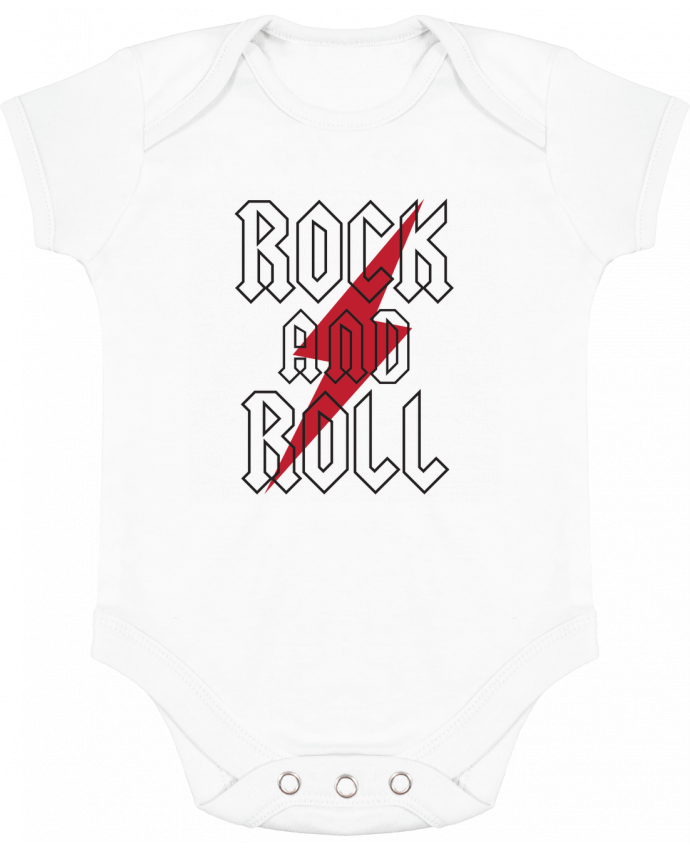 Body Bebé Contraste Rock And Roll por Freeyourshirt.com