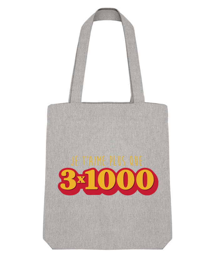 Tote Bag Stanley Stella Je t'aime plus que 3 x 1000 - Avengers by tunetoo 