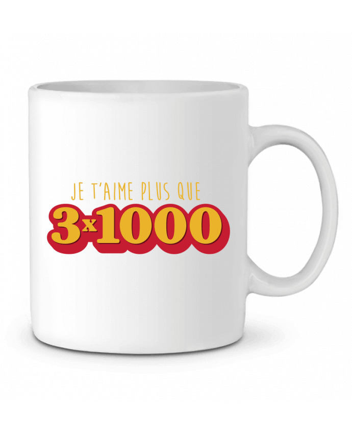 Taza Cerámica Je t'aime plus que 3 x 1000 - Avengers por tunetoo