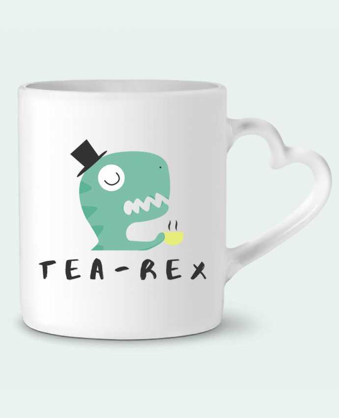 Taza Corazón Tea-rex por tunetoo