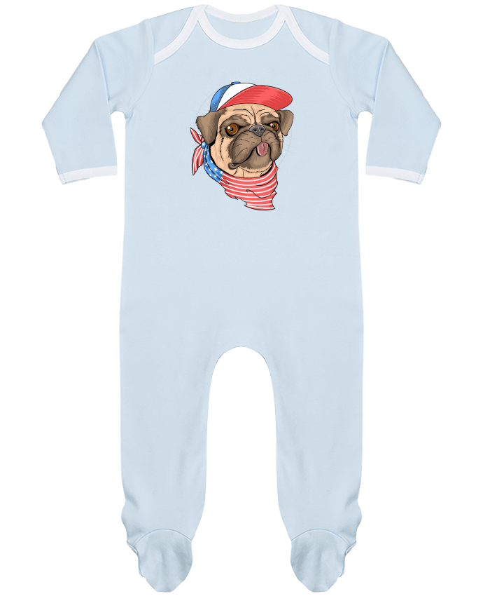 Pijama Bebé Manga Larga Contraste pets american style por Bsaif