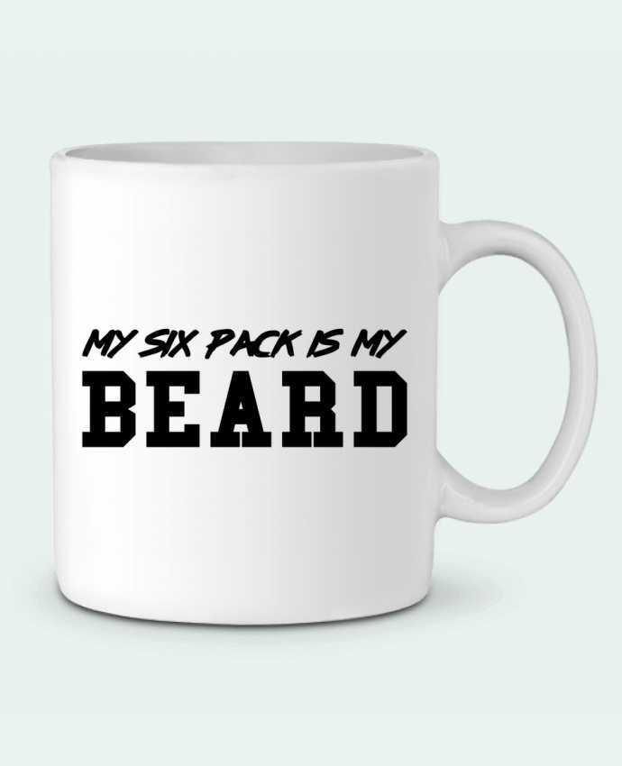 Ceramic Mug My six pack is my beard by tunetoo