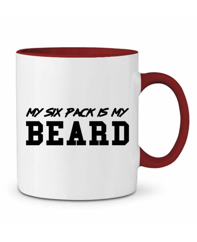 Mug bicolore My six pack is my beard tunetoo