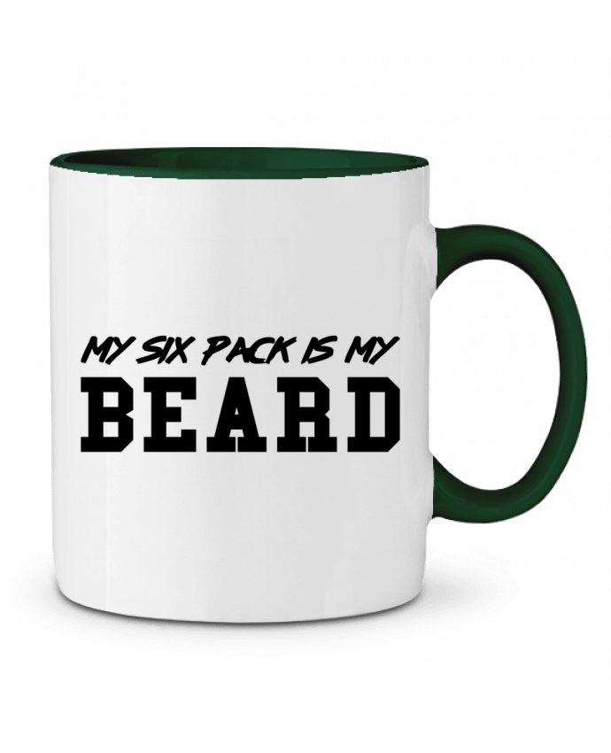 Mug bicolore My six pack is my beard tunetoo