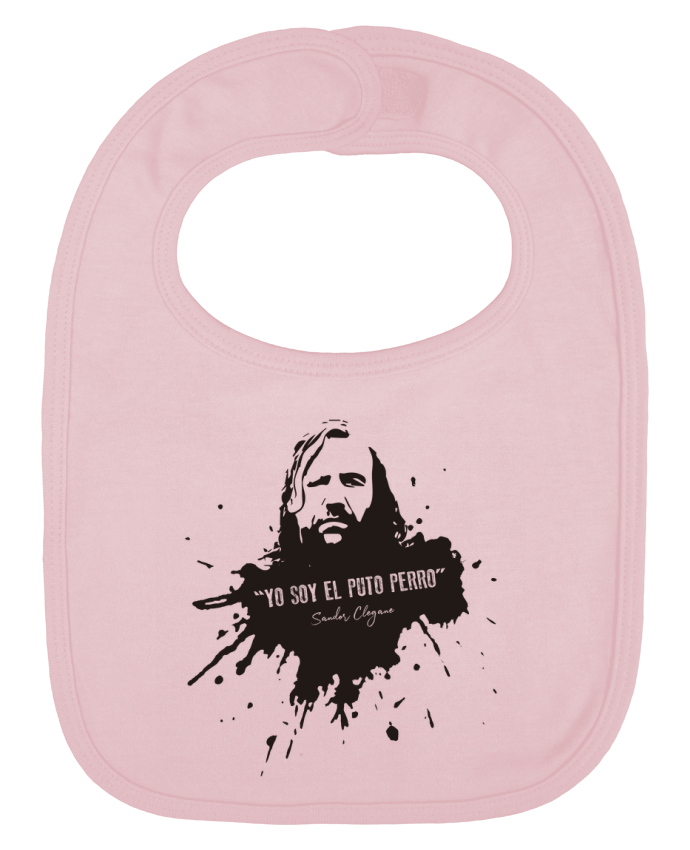 Baby Bib plain and contrast El Puto Perro Sandor Clegane by Soul Dragon