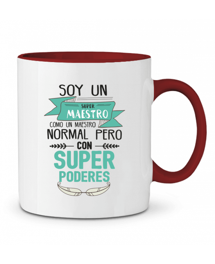Mug bicolore Soy un super maestro tunetoo