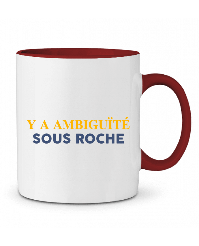 Mug bicolore Y'a ambiguïté sous roche tunetoo