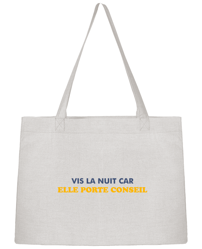 Shopping tote bag Stanley Stella Vis la nuit car elle porte conseil by tunetoo