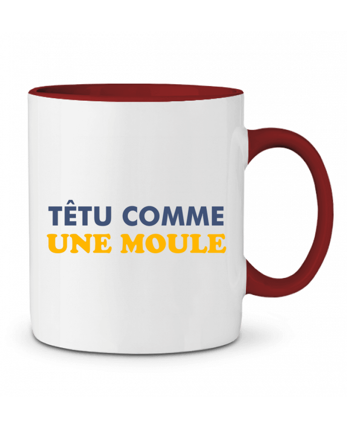 Mug bicolore Têtu comme une moule tunetoo