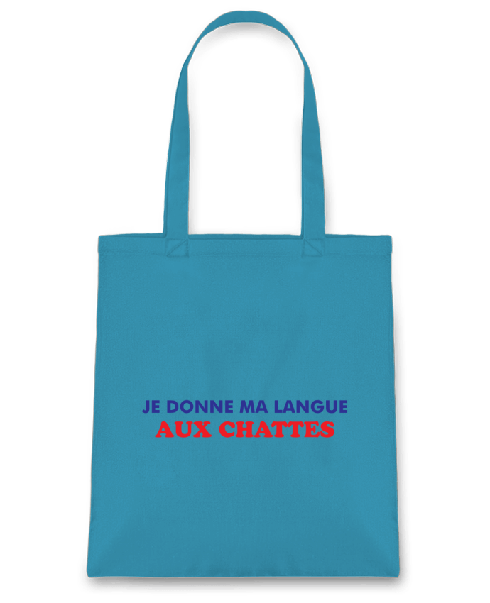 Tote Bag cotton Je donne ma langue aux chattes by tunetoo