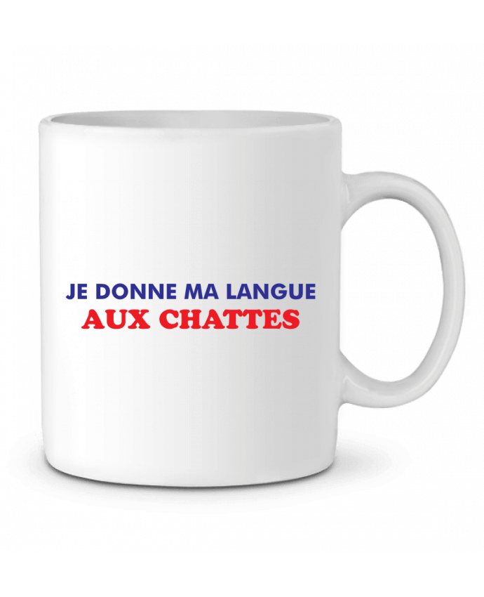 Ceramic Mug Je donne ma langue aux chattes by tunetoo