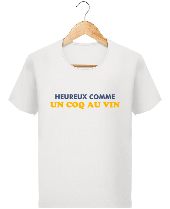  T-shirt Homme vintage Heureux comme un coq au vin par tunetoo