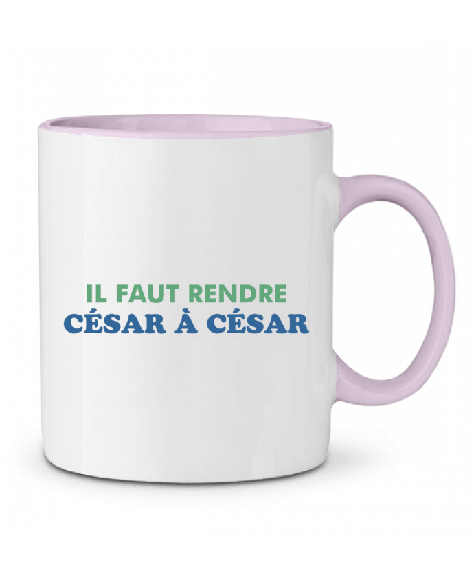 Mug bicolore Il faut rendre César à César tunetoo