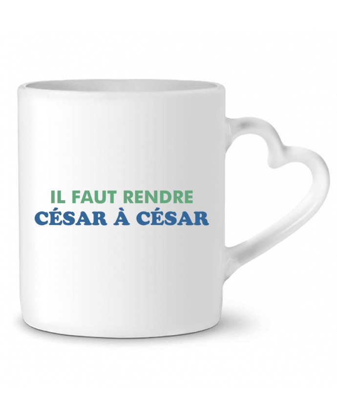 Mug Heart Il faut rendre César à César by tunetoo