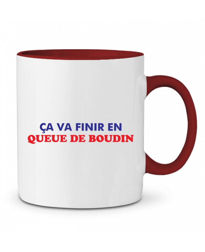 Mug bicolore Ça va finir en queue de boudin tunetoo