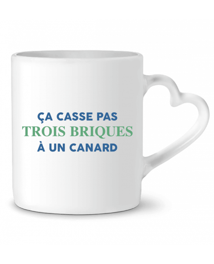 Mug Heart Ça casse pas trois briques by tunetoo