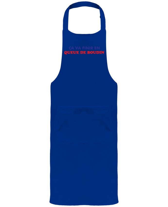 Garden or Sommelier Apron with Pocket Ça va finir en queue de boudin by tunetoo