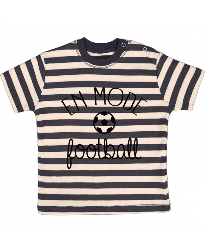T-shirt baby with stripes En mode Football by Freeyourshirt.com