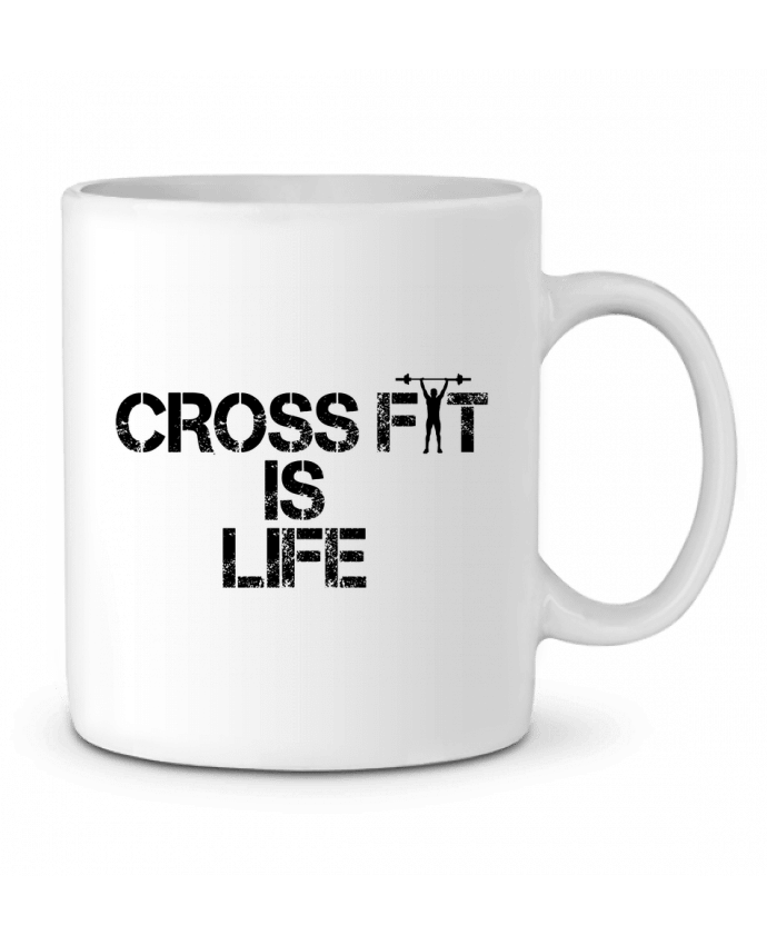 Ceramic Mug Crossfit is life by tunetoo