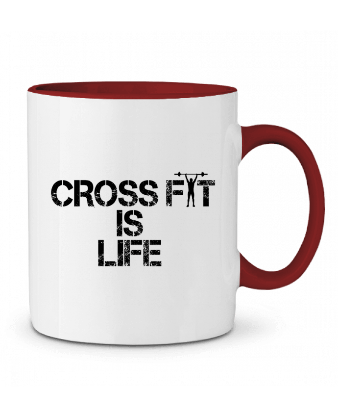 Mug bicolore Crossfit is life tunetoo