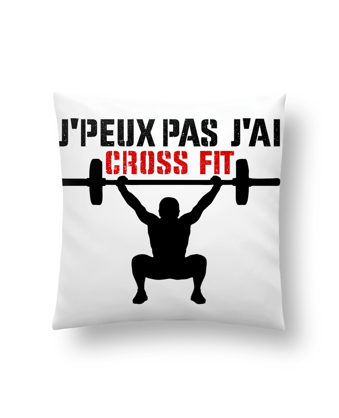 Cushion synthetic soft 45 x 45 cm J'peux pas j'ai Crossfit by tunetoo