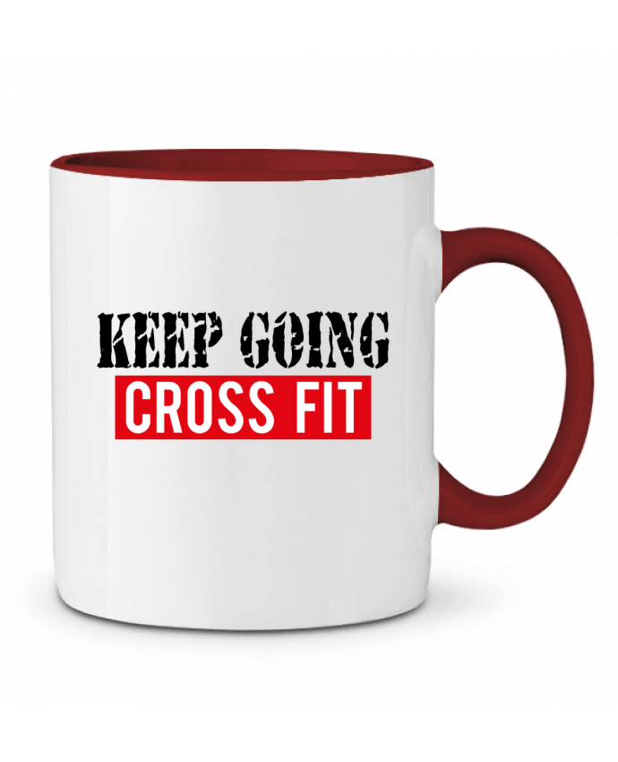 Taza Cerámica Bicolor Keep going ! Crossfit tunetoo