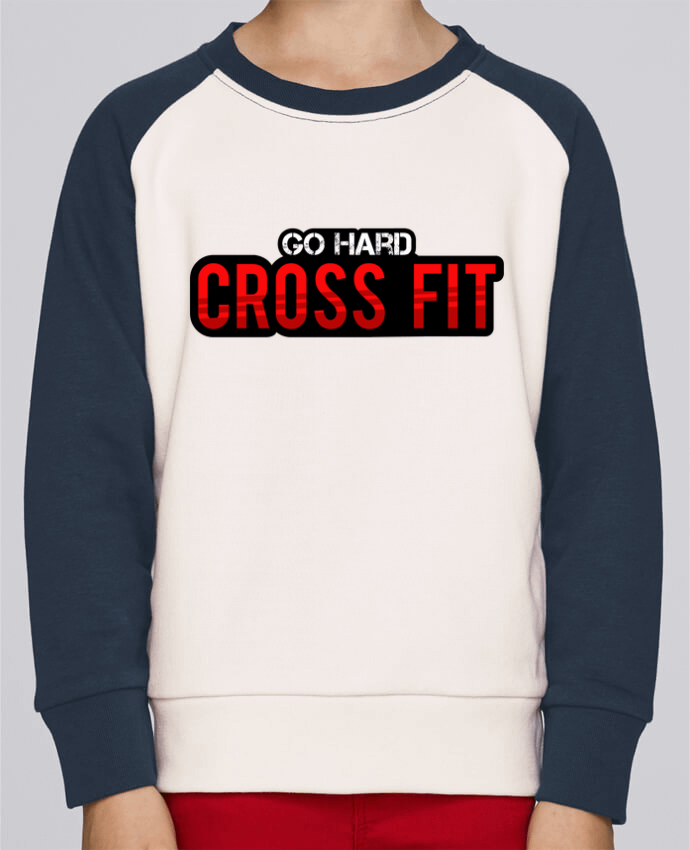 Sweatshirt Kids Round Neck Stanley Mini Contrast Go Hard ! Crossfit by tunetoo