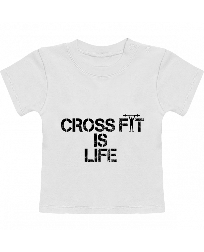 Camiseta Bebé Manga Corta Crossfit is life manches courtes du designer tunetoo