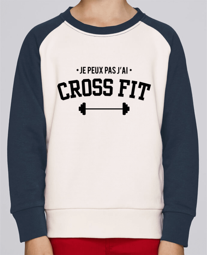 Sweat baseball enfant Je peux pas j'ai crossfit par tunetoo