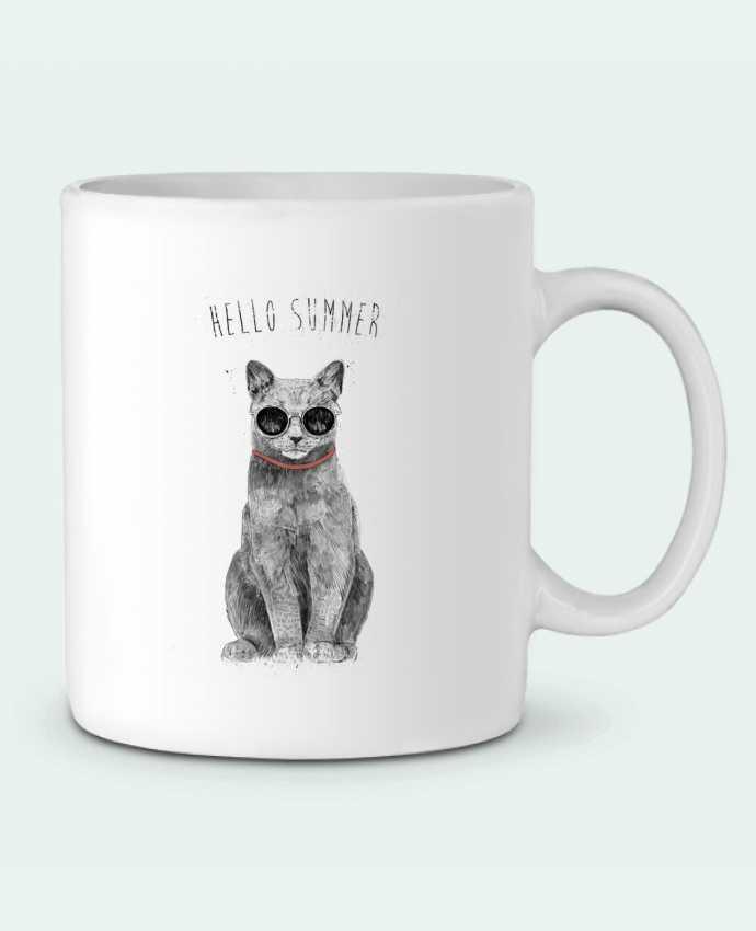 Ceramic Mug Hello Summer by Balàzs Solti