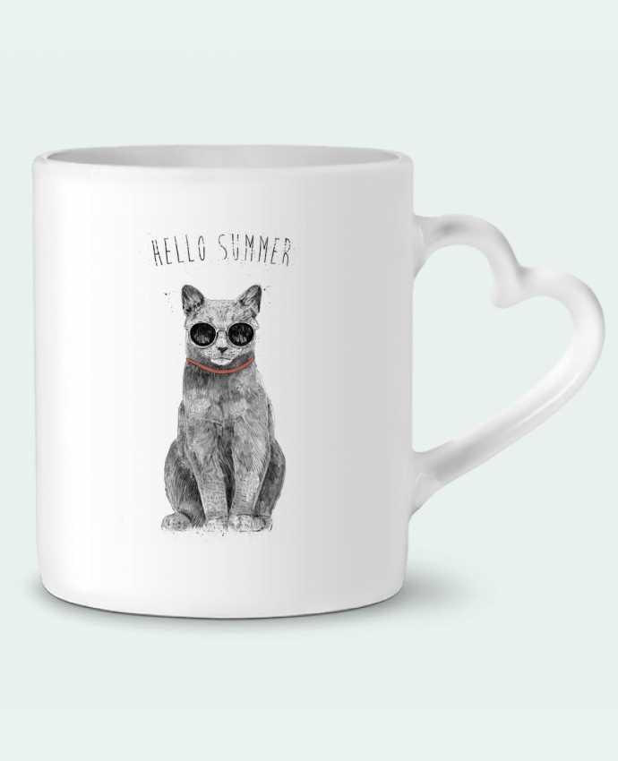 Mug coeur Hello Summer par Balàzs Solti