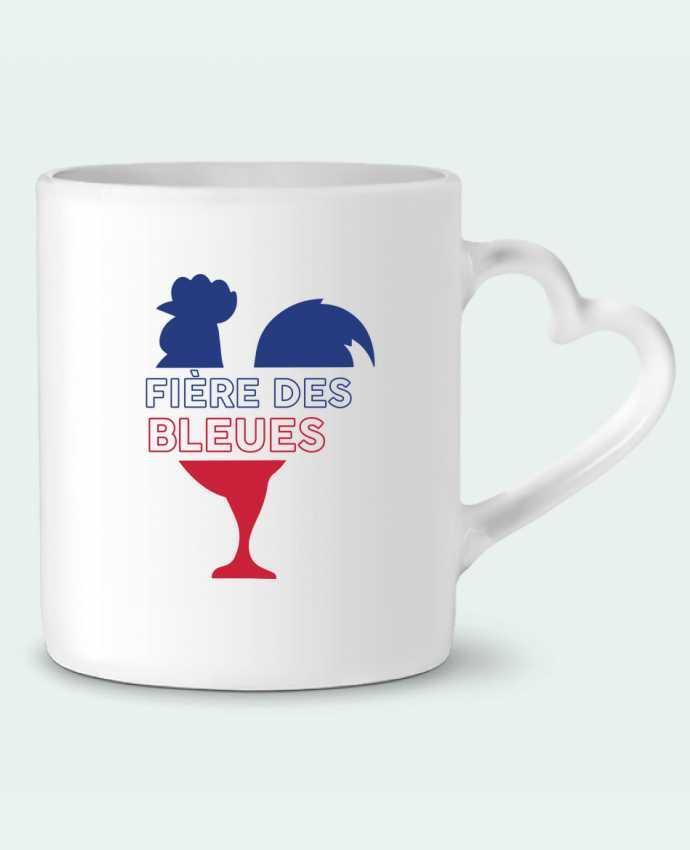 Mug coeur Fière des bleues par tunetoo