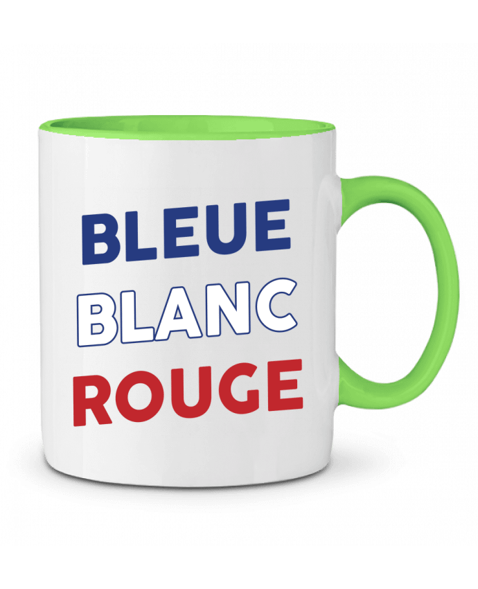 Two-tone Ceramic Mug Bleue Blanc Rouge tunetoo