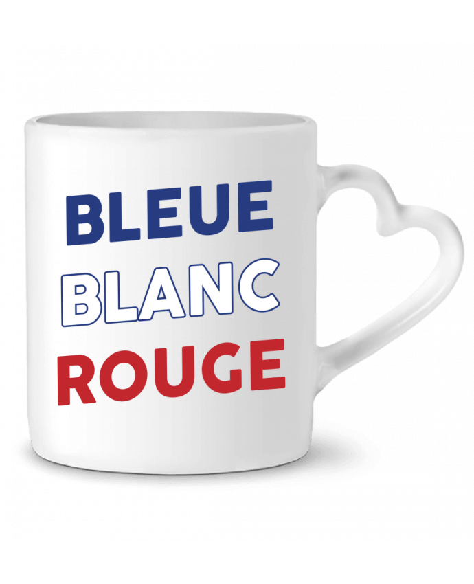 Mug Heart Bleue Blanc Rouge by tunetoo