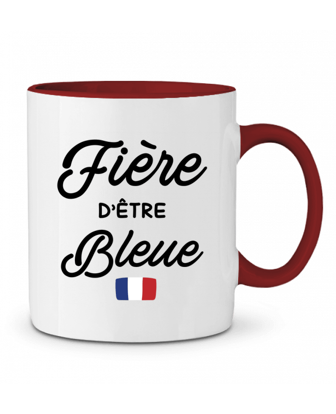 Mug bicolore Fière d'être bleue tunetoo