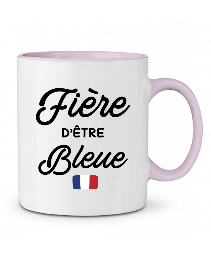 Two-tone Ceramic Mug Fière d'être bleue tunetoo