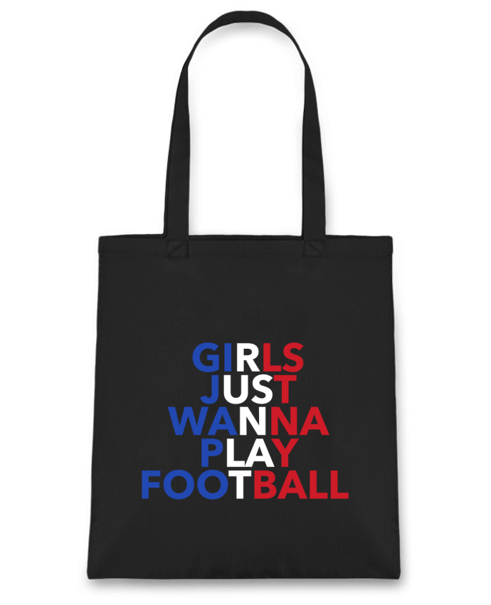 Tote Bag cotton Girls just wanna play football by tunetoo