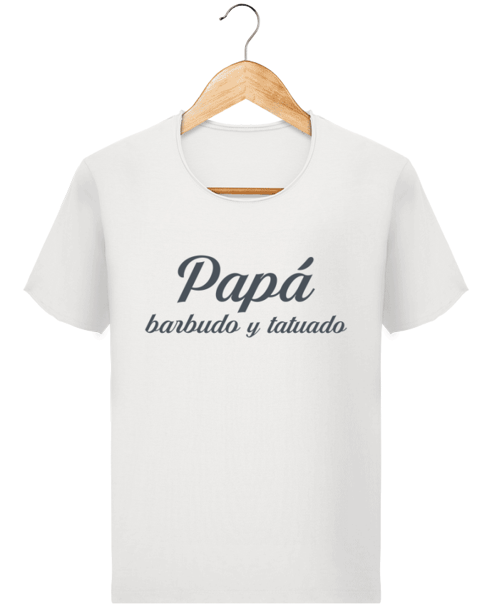  T-shirt Homme vintage Papá barbudo y tatuado par tunetoo